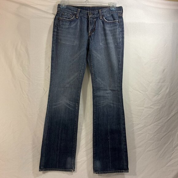 Citizens of Humanity Faye 003 Low Waist Full Leg Jeans Stretch Wide Sz 29 - Picture 2 of 9